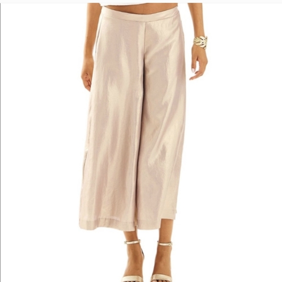 Lilly Pulitzer Pants - NEW Lilly Pulitzer Gold Shimmer Margot Pant Sz Medium